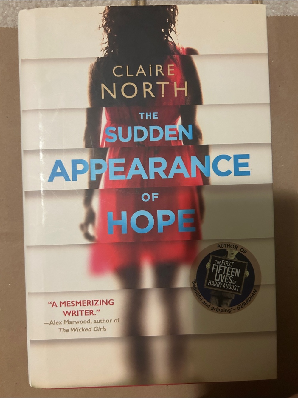 Claire North "The Sudden Appearance of Hope" - Red & Blue Cover